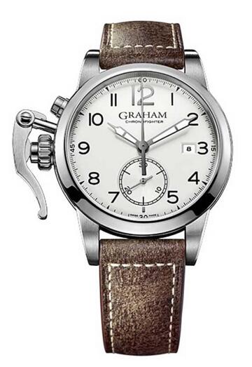 Replica Graham Chronofighter 2CXAS.S01A STEEL SILVER ARABIC DIAL swiss watch